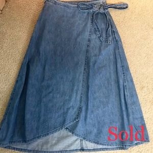 Gap Denim Wrap Skirt